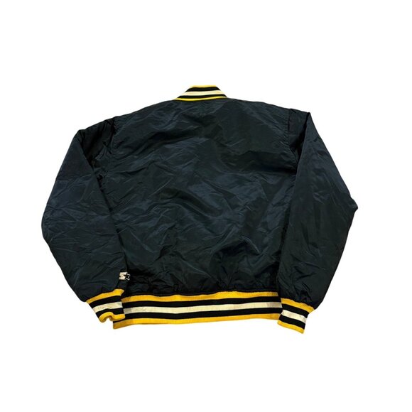 Vintage 1980's Starter Boston Bruins NHL Hockey Satin Jacket Black Men's Medium - Picture 2 of 7